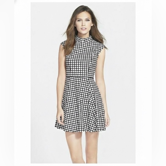 C/MEO Collective Dresses & Skirts - C/MEO Collective Monochrome Checkered Mini Dress